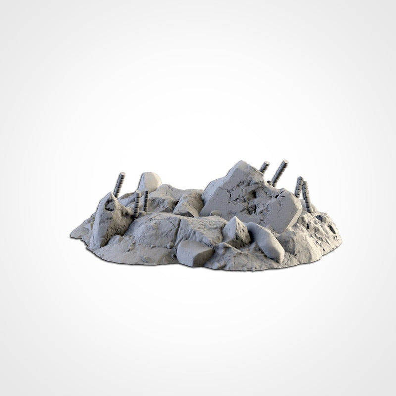 City Debris 3D printed terrain view 10