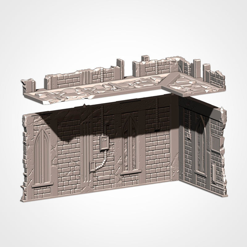 Cathedral Ruins UKTC 3D printed terrain view 10