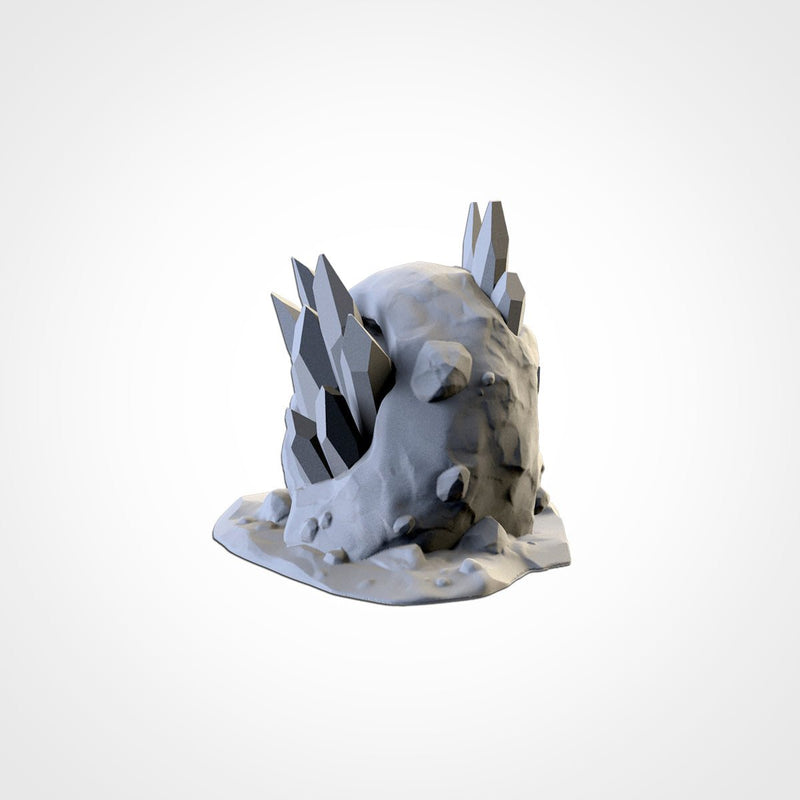 Glass Stones Terrain 3D printed terrain view 10