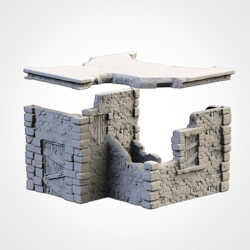 Abandoned Town 3D printed terrain view 10