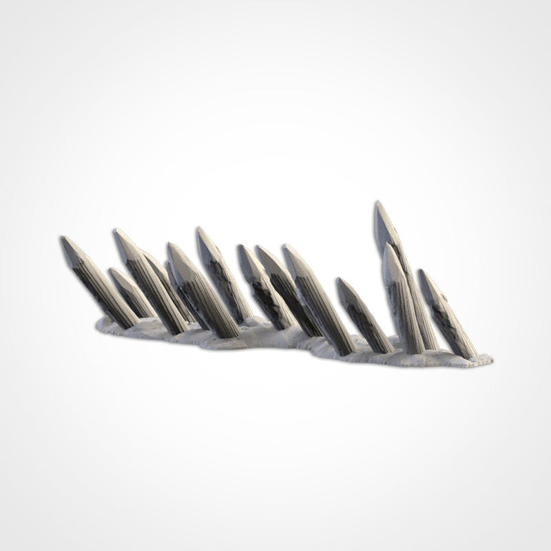 Wooden Fences & Stakes 3D printed terrain view 10