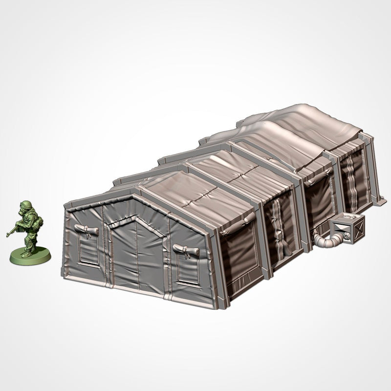 Military Barracks 3D printed terrain view 10