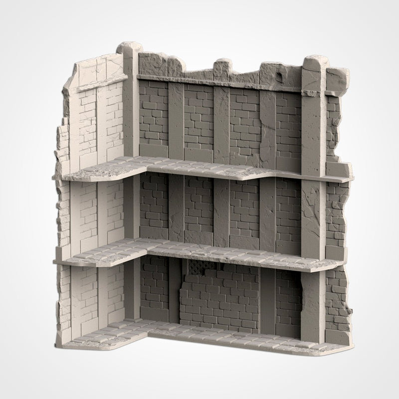 City Ruins WTC Set 01 3D printed terrain view 10