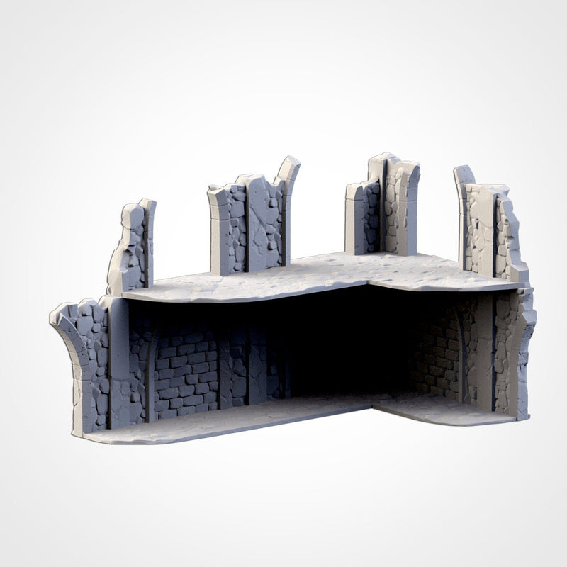 Classic Ruins WTC Set 01 3D printed terrain view 10