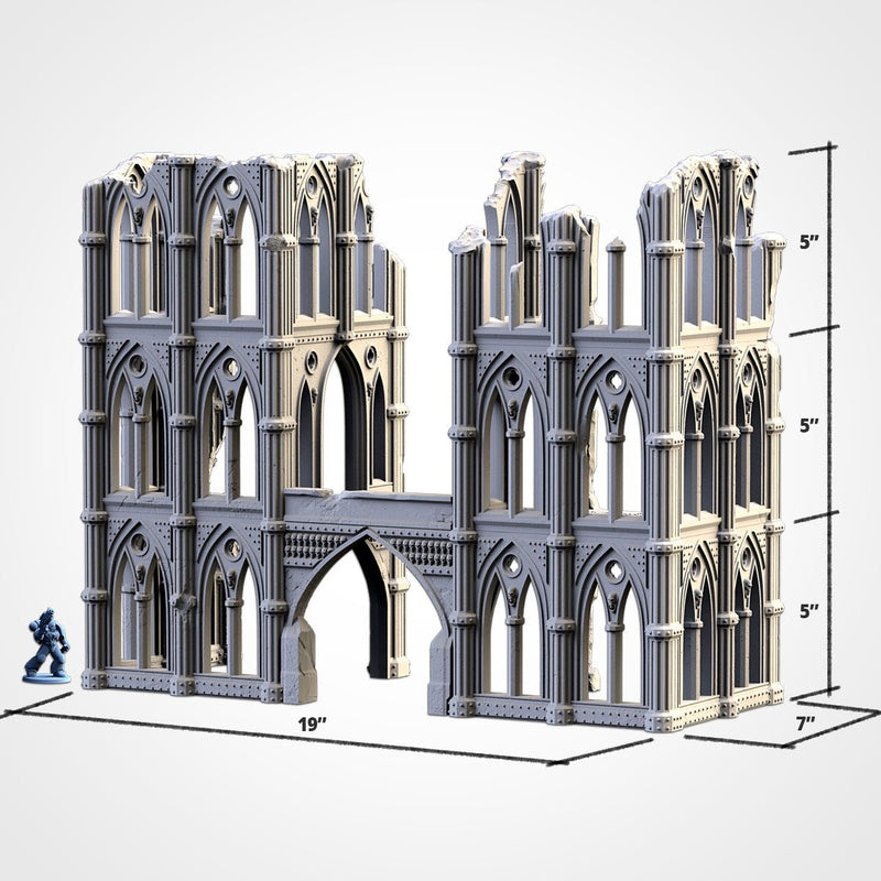 Cathedral Ruins 02 3D printed terrain view 10