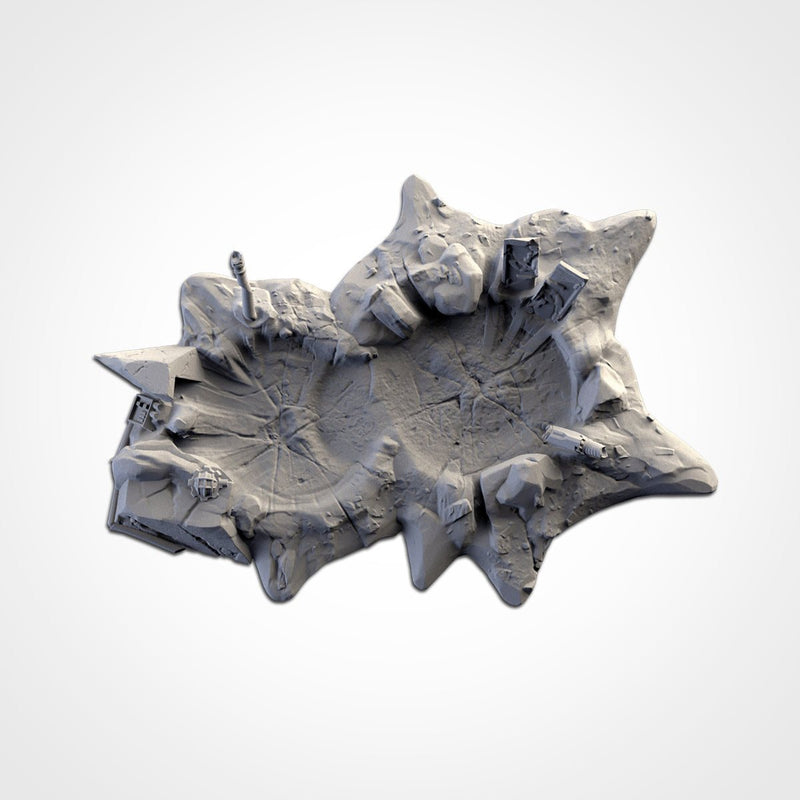 Craters 3D printed terrain view 10
