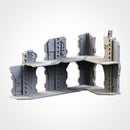 Post-Apocalyptic Ruins WTC Set 01 3D printed terrain view 10
