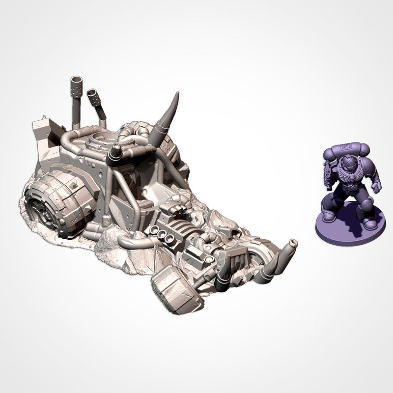 Orc Buggies Destroyed 3D printed terrain view 10
