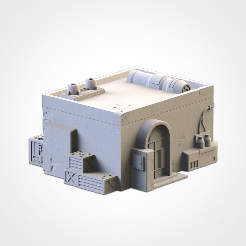 Desert Buildings 02 3D printed terrain view 10
