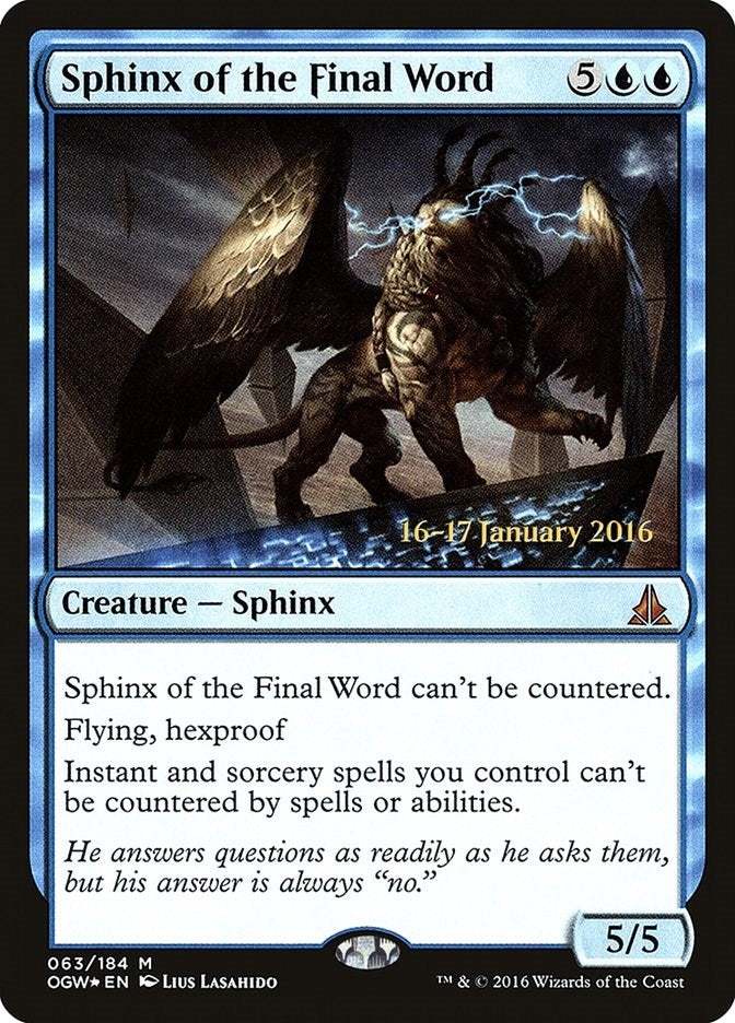 Sphinx of the Final Word (63) [PRE]