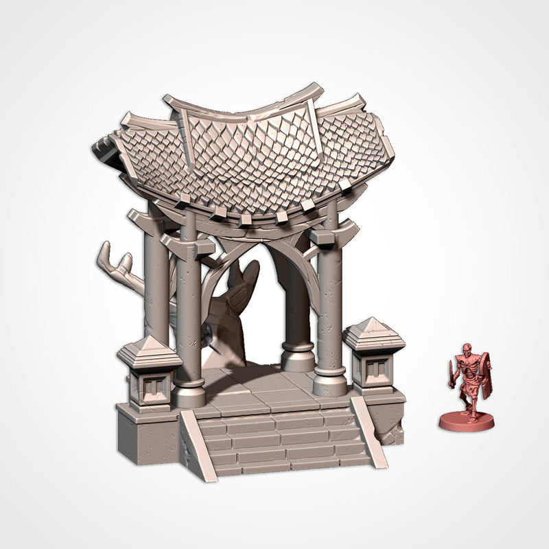 Oriental Buildings 3D printed terrain view 11