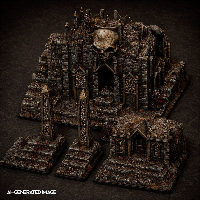 Cursed Mausoleum 3D printed terrain view 11