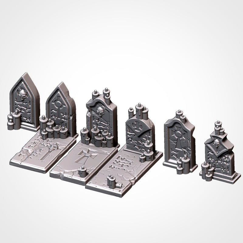 Graveyard 3D printed terrain view 11