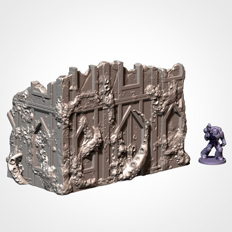 Infected Ruins GW 10th 3D printed terrain view 11