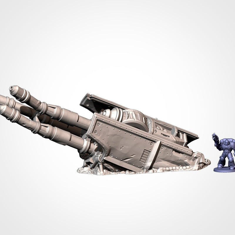 Mega Titan Destroyed 3D printed terrain view 11
