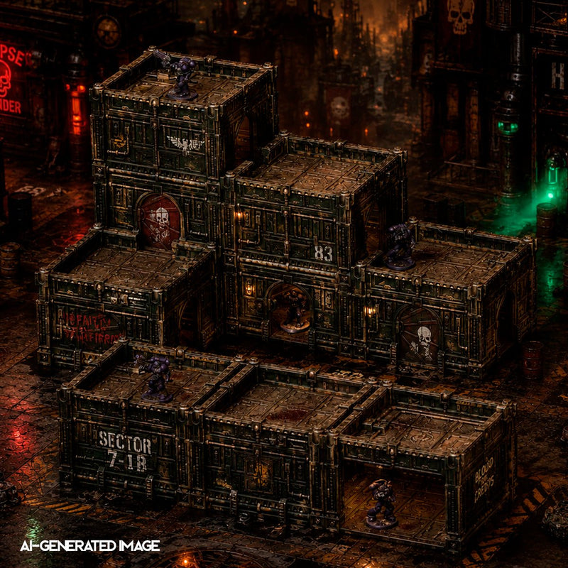 Modular Hive City 3D printed terrain view 11
