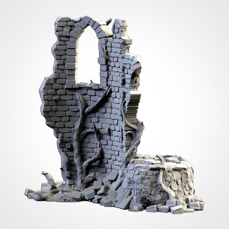 Abandoned City Ruins 3D printed terrain view 11