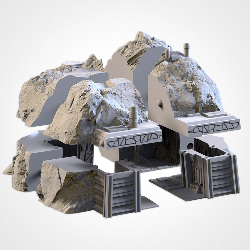 Bunkers 3D printed terrain view 11