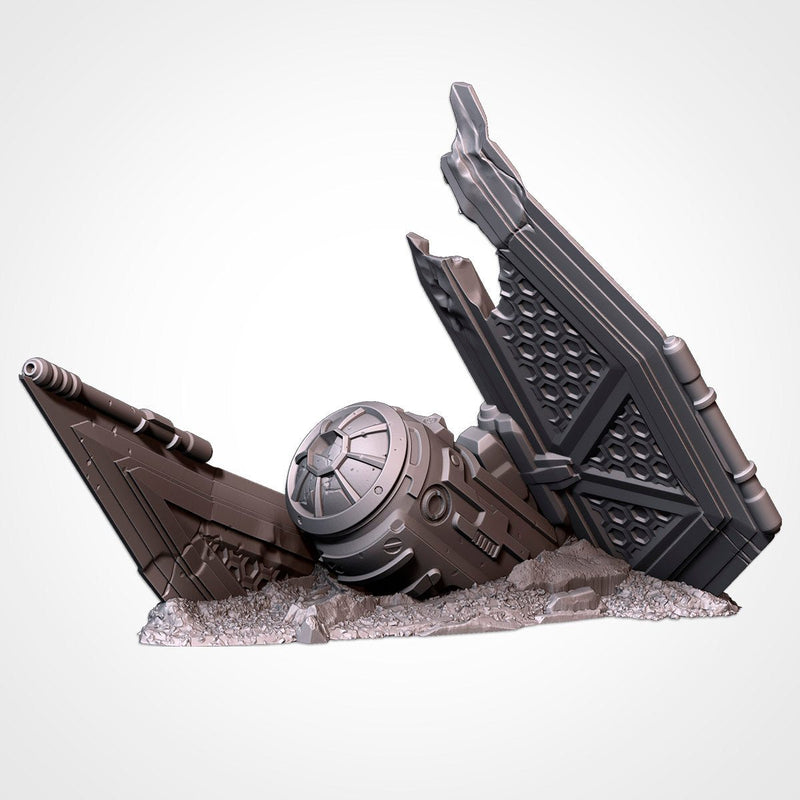 Crashed Spaceships 3D printed terrain view 11