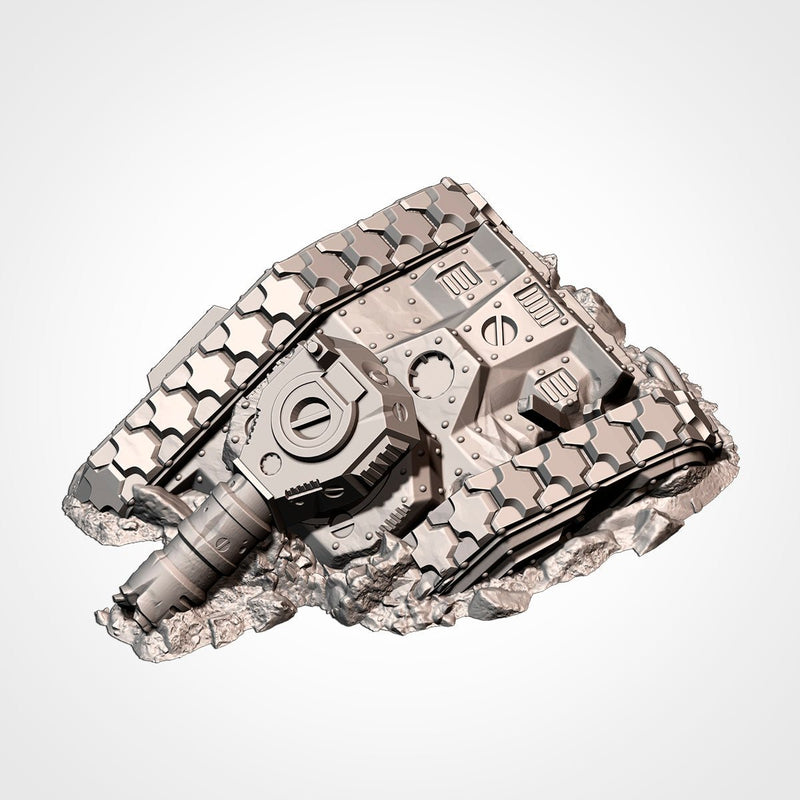 Destroyed Tanks 3D printed terrain view 11