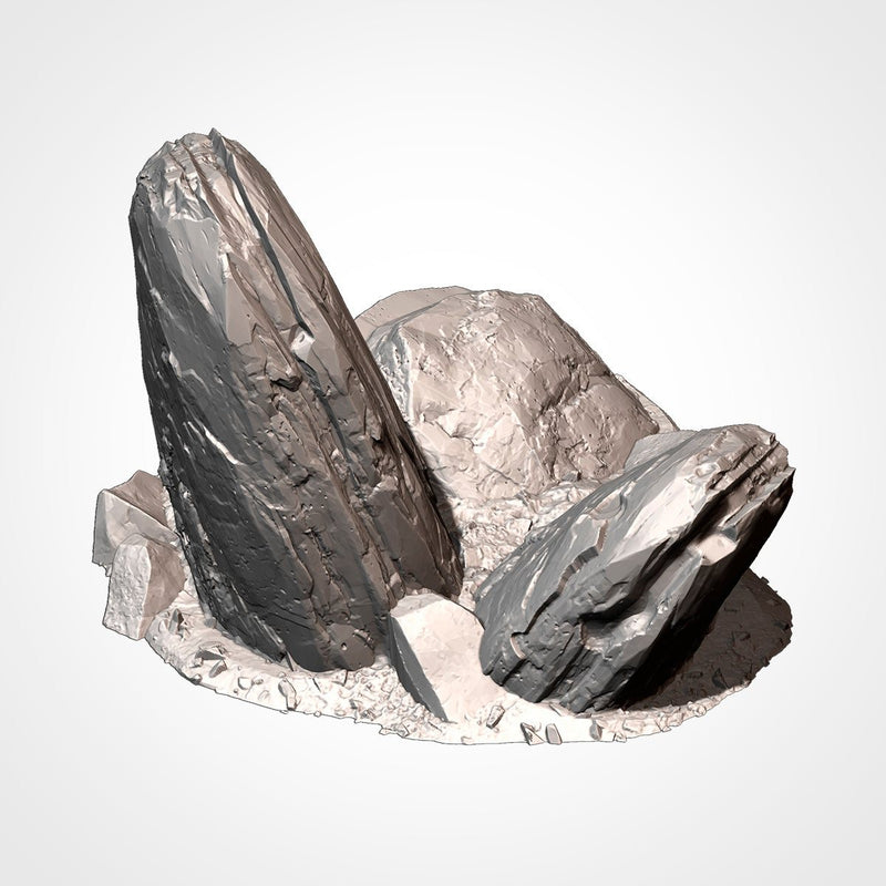 Rocky Scatter Terrain 3D printed terrain view 11