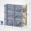 Post-Apocalyptic Ruins WTC Set 01 3D printed terrain view 11