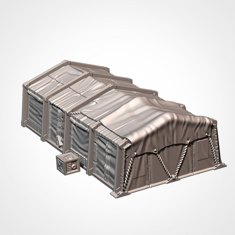 Military Barracks 3D printed terrain view 11