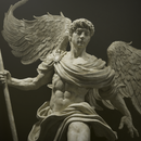 Archangel Michael Resin Statue - view 1