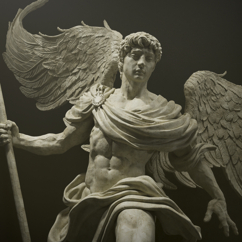 Archangel Michael Resin Statue - view 1