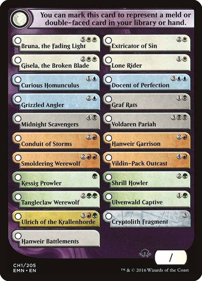 Checklist Card Eldritch Moon (1) [EMN]