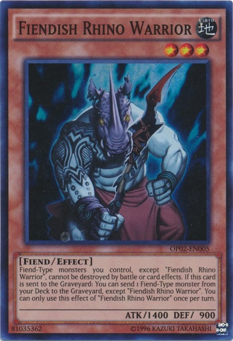 Fiendish Rhino Warrior (OP02-EN005) [OP02]