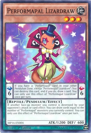 Performapal Lizardraw (MP16-EN004) [MP16]