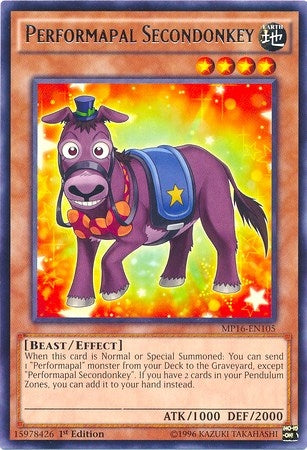 Performapal Secondonkey (MP16-EN105) [MP16]
