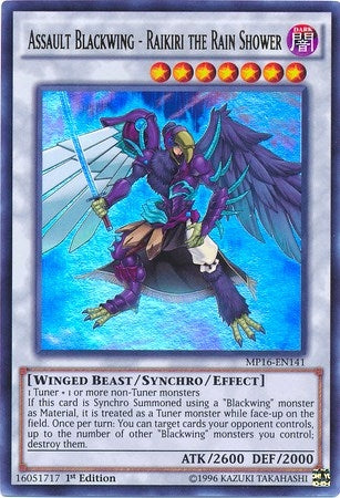 Assault Blackwing Raikiri the Rain Shower (MP16-EN141) [MP16]