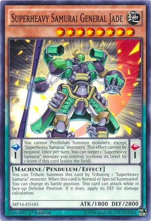 Superheavy Samurai General Jade (MP16-EN181) [MP16]
