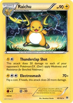 Raichu 49 162 XY BREAKthrough Cracked Ice Holo (049/162) [PR]