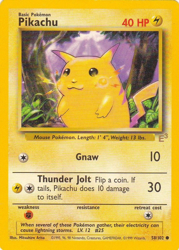 Pikachu 58 102 E3 Stamped (058/102) [MCAP]