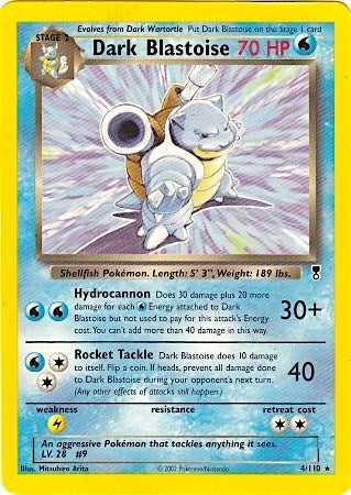 Dark Blastoise 4 110 WotC Legendary Collection (004/110) [PR]