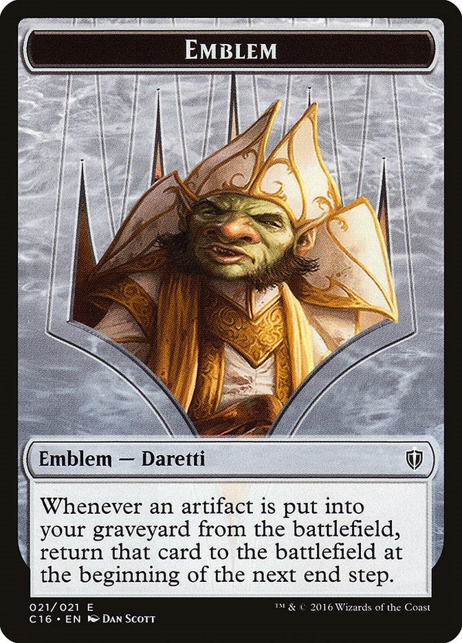 Emblem Daretti Scrap Savant Thopter Double Sided Token (21 // 9) [C16]