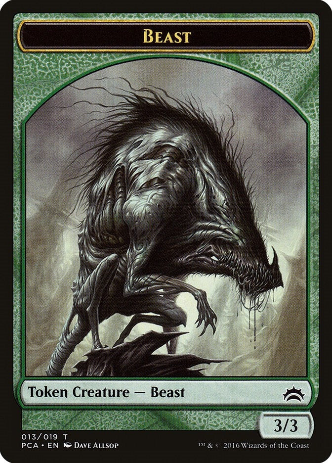 Beast Saproling Double sided Token (13 // 19) [PCA]