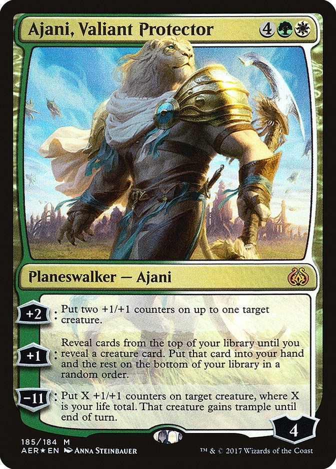 Ajani Valiant Protector (185) [AER]