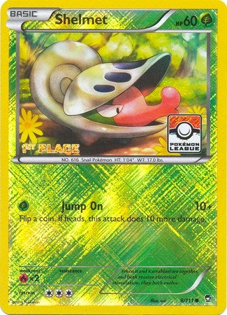Shelmet 8 111 Pokemon League 1st Place (008/111) [PR]