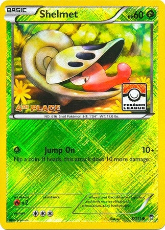 Shelmet 8 111 Pokemon League 4th Place (008/111) [PR]