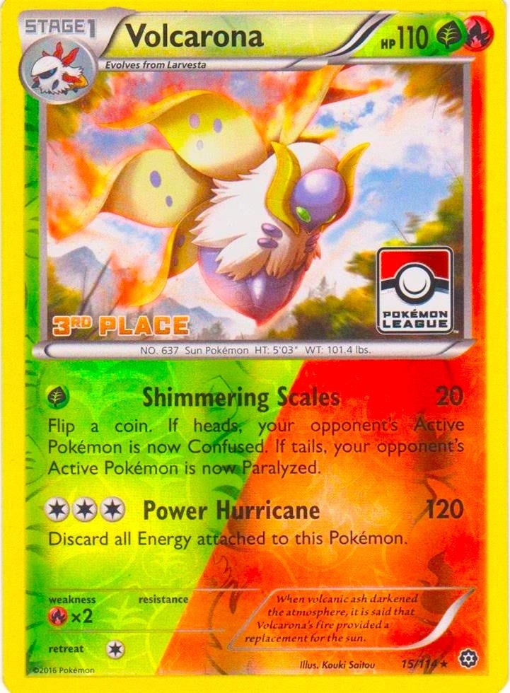 Volcarona 15 114 Pokemon League 3rd Place (015/114) [PR]