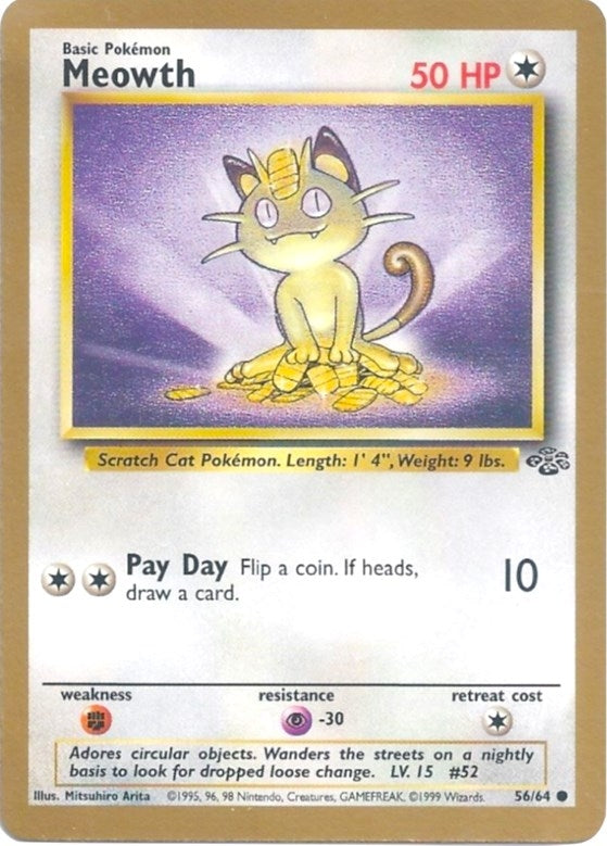Meowth 56 64 Gold Bordered Promo (56/64) [MCAP]