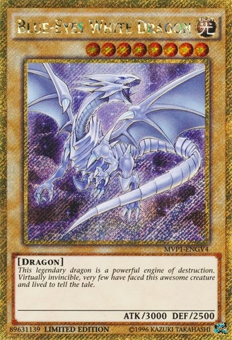 Blue Eyes White Dragon Gold Secret Rare (MVP1-ENGV4) [MVP1-ENG]
