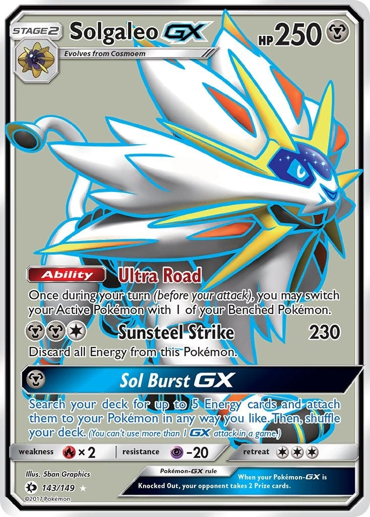 Solgaleo GX Full Art (143/149) [SM01]
