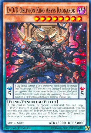 D D D Oblivion King Abyss Ragnarok (SDPD-EN012) [SDPD]