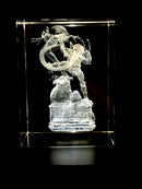 Alien vs Predator Diorama 3D Crystal Engraving – Large Sci-Fi Horror Laser Crystal Display