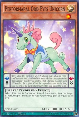 Performapal Odd Eyes Unicorn Starfoil (SP17-EN033) [SP17]